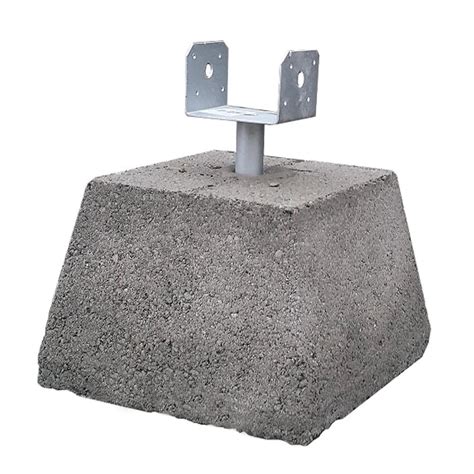 concrete pier block with metal bracket lowe's|4x4 deck block Lowe's.